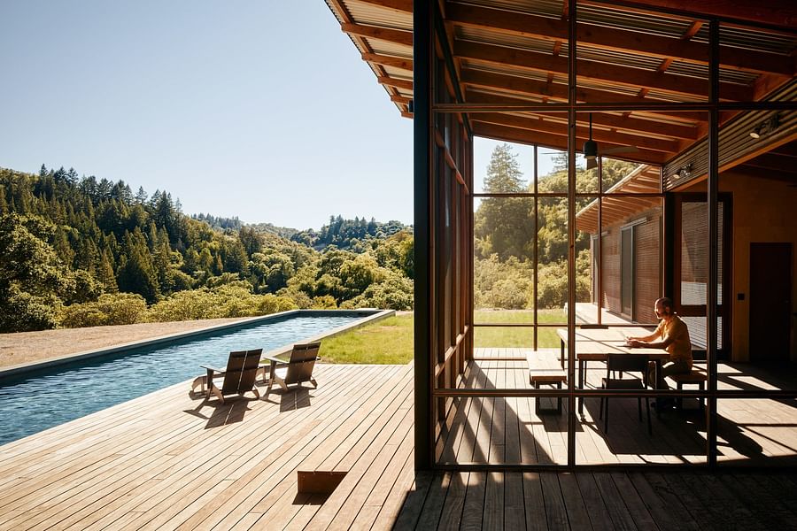 modern mansion large windows