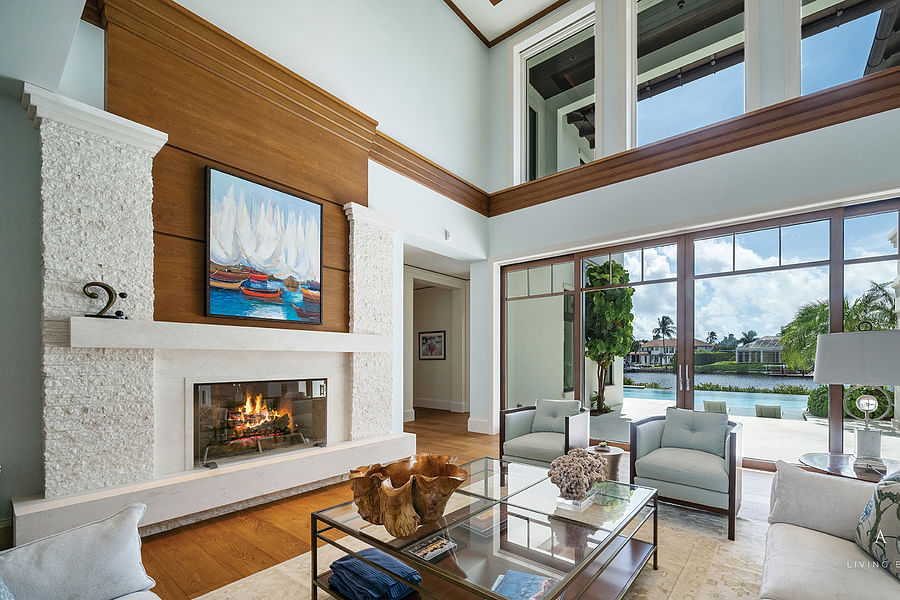 smart home features in modern mansion