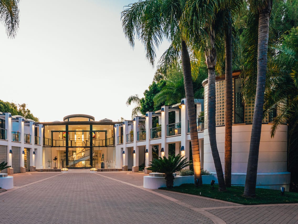 mansion with private beach access