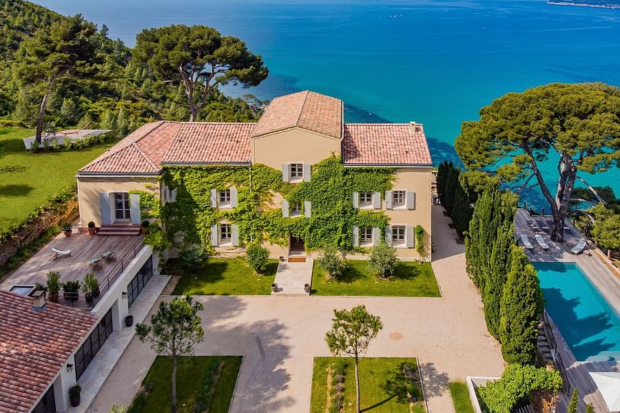 French Riviera beachfront mansion