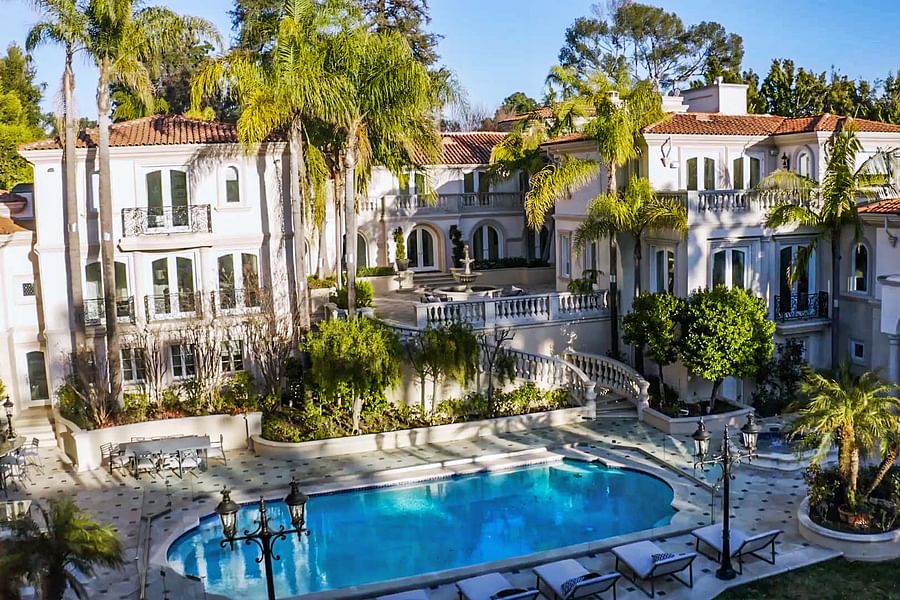 home theater in historic mansion