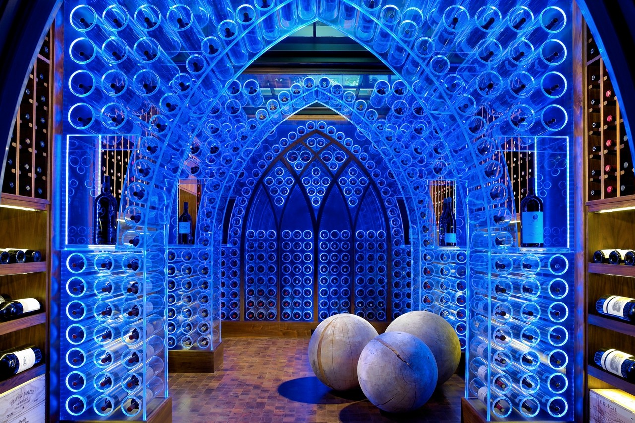 wine cellar in historic mansion