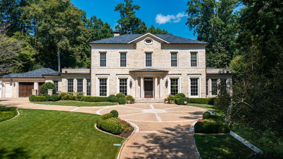 Elaborate fireplace in historic Atlanta mansion