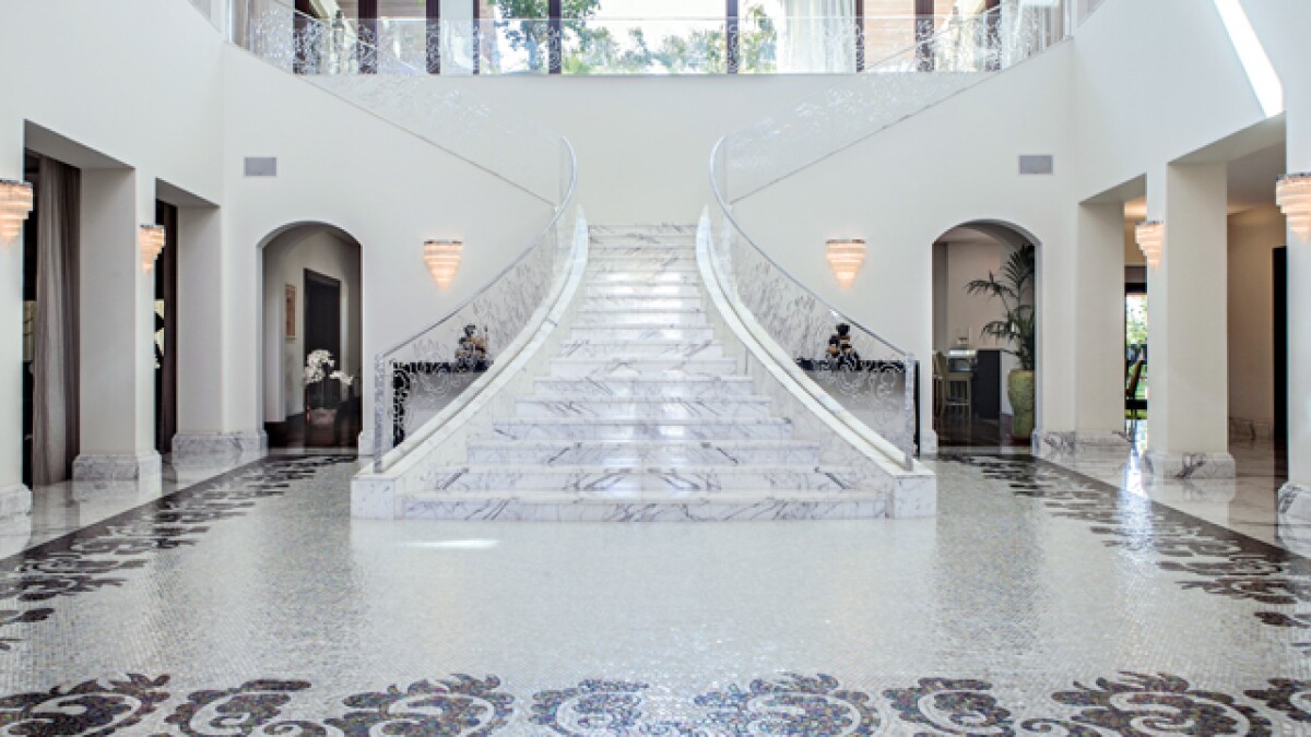 Luxurious mansion grand entrance